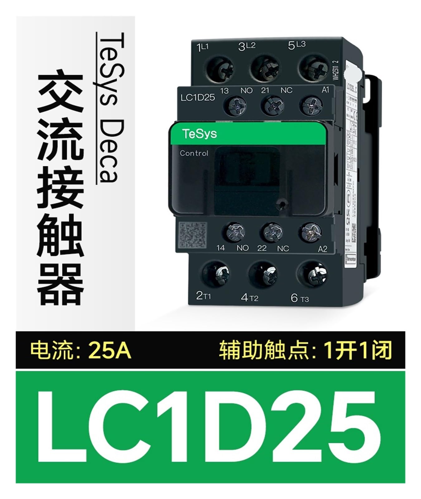 Contactor 220v AC Contactor tripolar 3P Trifásico 3 Polos 50/60Hz LC1D25 LC1D32 LC1D38 Voltaje de Bobina 24v 110V 220V 380(AC LC1D25A,380V)