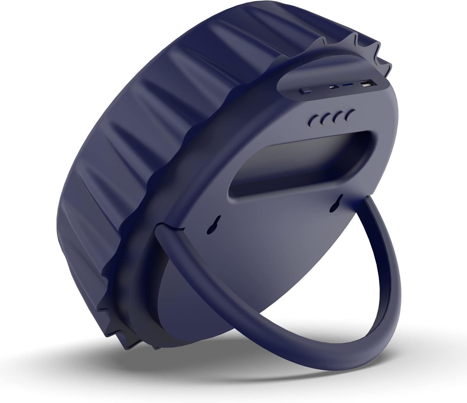 Side view of the Bud Light speaker showing its integrated kickstand