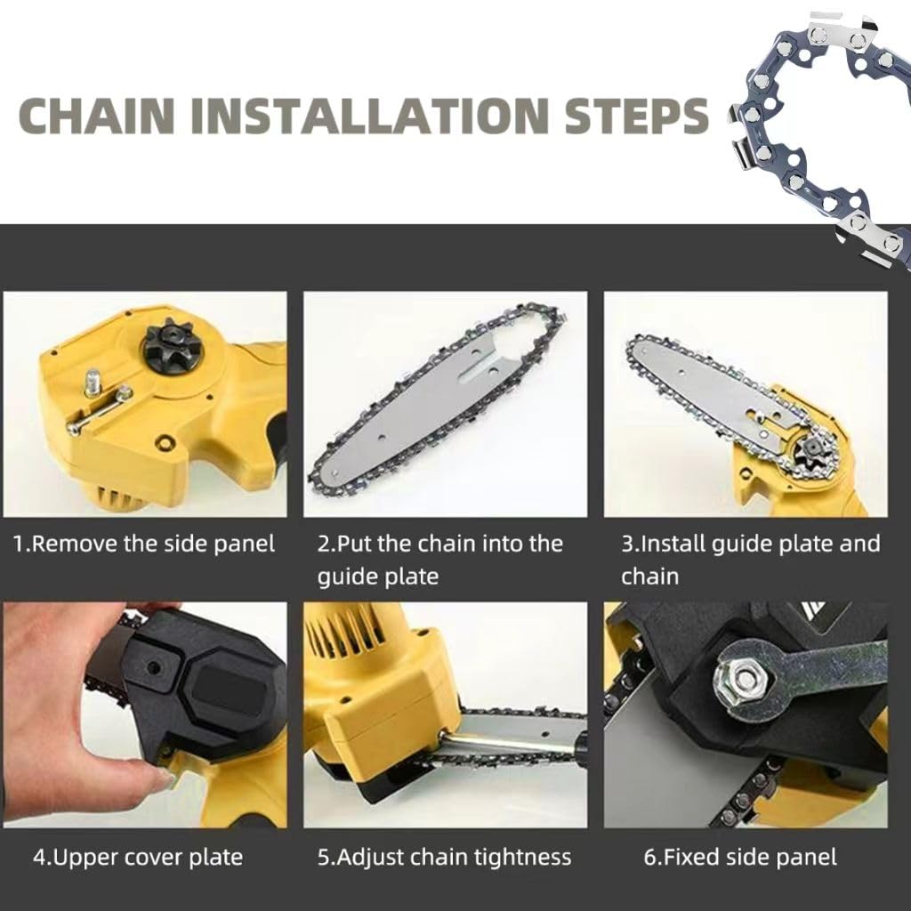 Compact Chainsaw Accessory 5-Pack Mini Chainsaw Chains - 6 Inch Chains ...