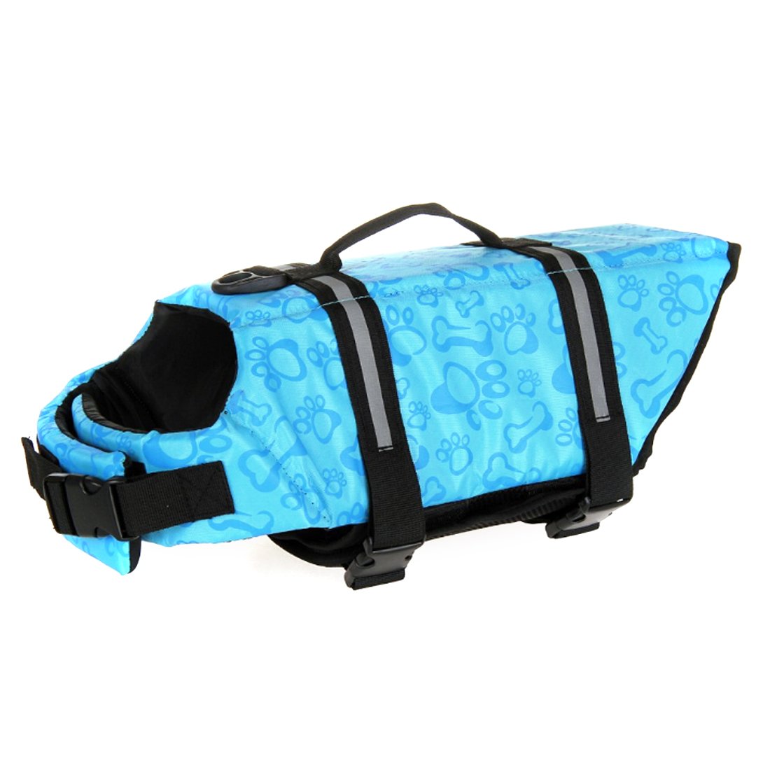 Keysui Pet Dog Swimming Life Jacket Reflective Saver Preserver Floatation Vest Coat With Adjustable Belt Standard Fastening