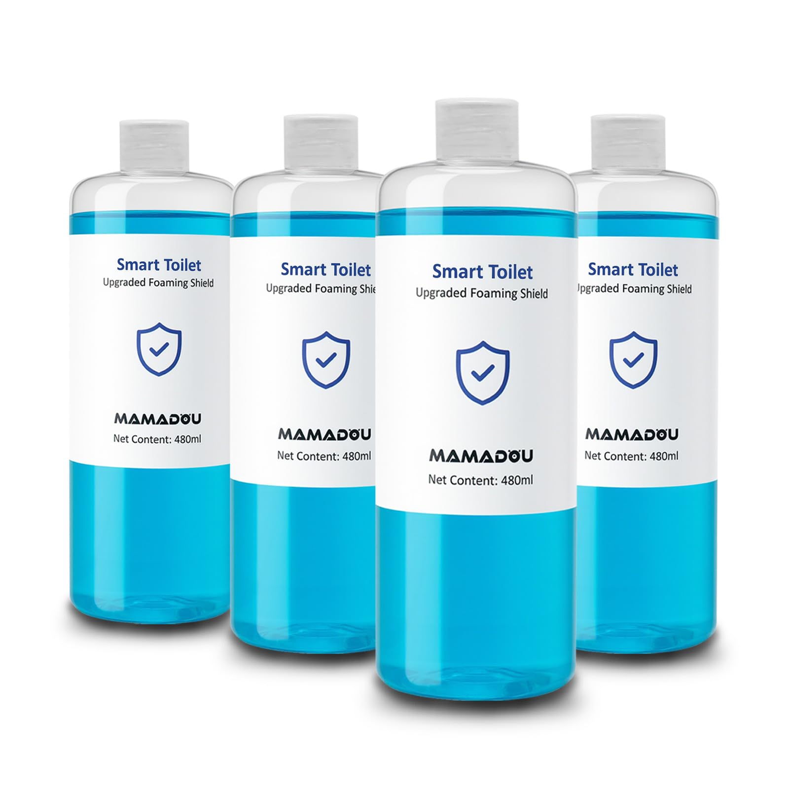 MAMADOU Smart Toilet Foaming Shield 480ml 4Pack For Toilet Bowl Cleaner Liquid Splash Control Deodorizing Foam Agent Stain-Resistant Easy Cleaning For Fresh Bathroom