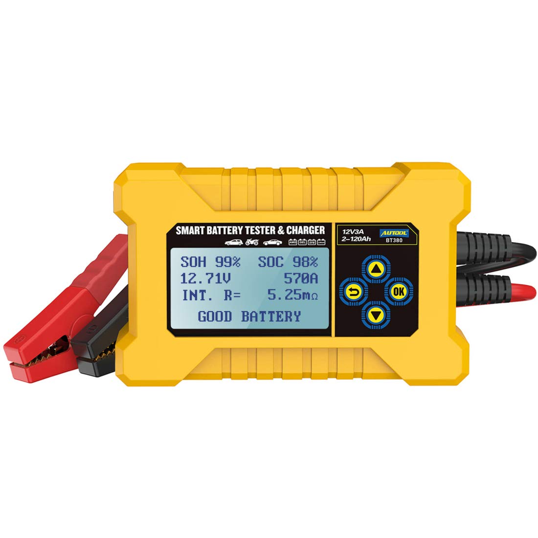 Buy MR CARTOOL Automotive Battery Testers & Car Battery Charger, Car