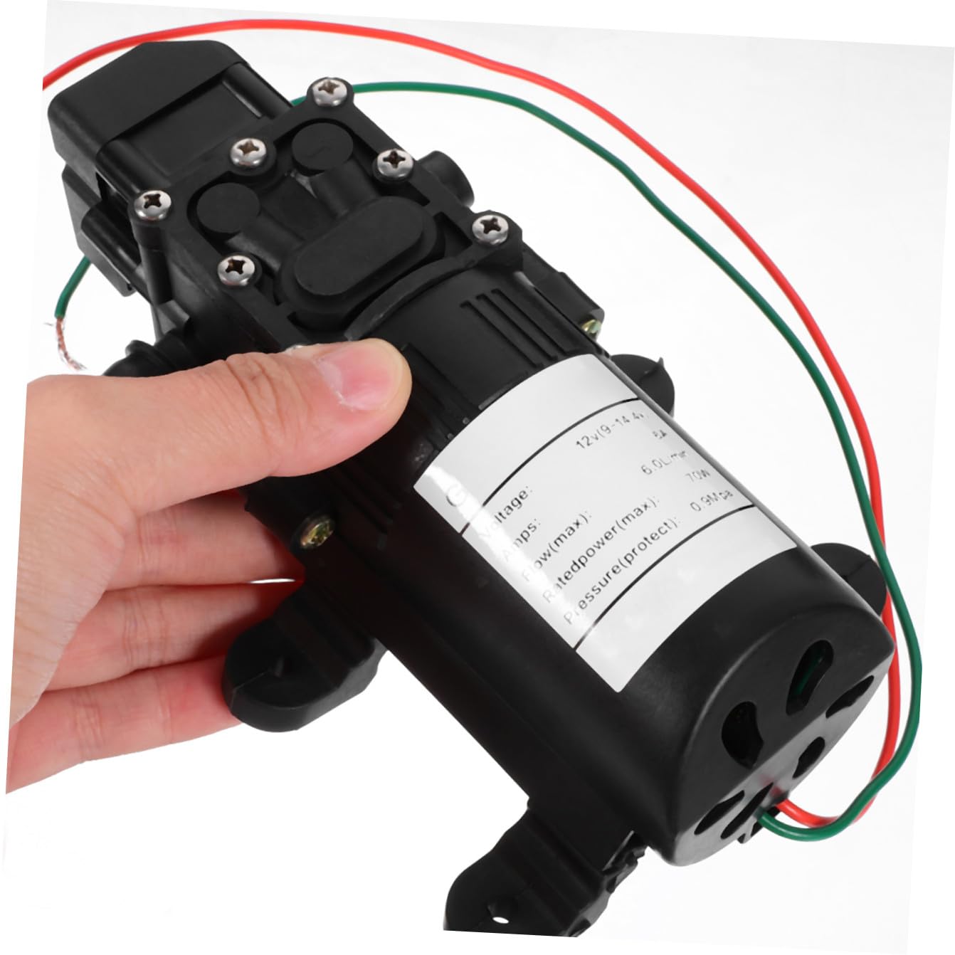 Alipis Bomba de Agua de Alta Presión Eléctrica de Diafragma 12v 70w Gran Flujo y Cuerpo de Plástico para Dispositivos de Pulverización y Filtrado