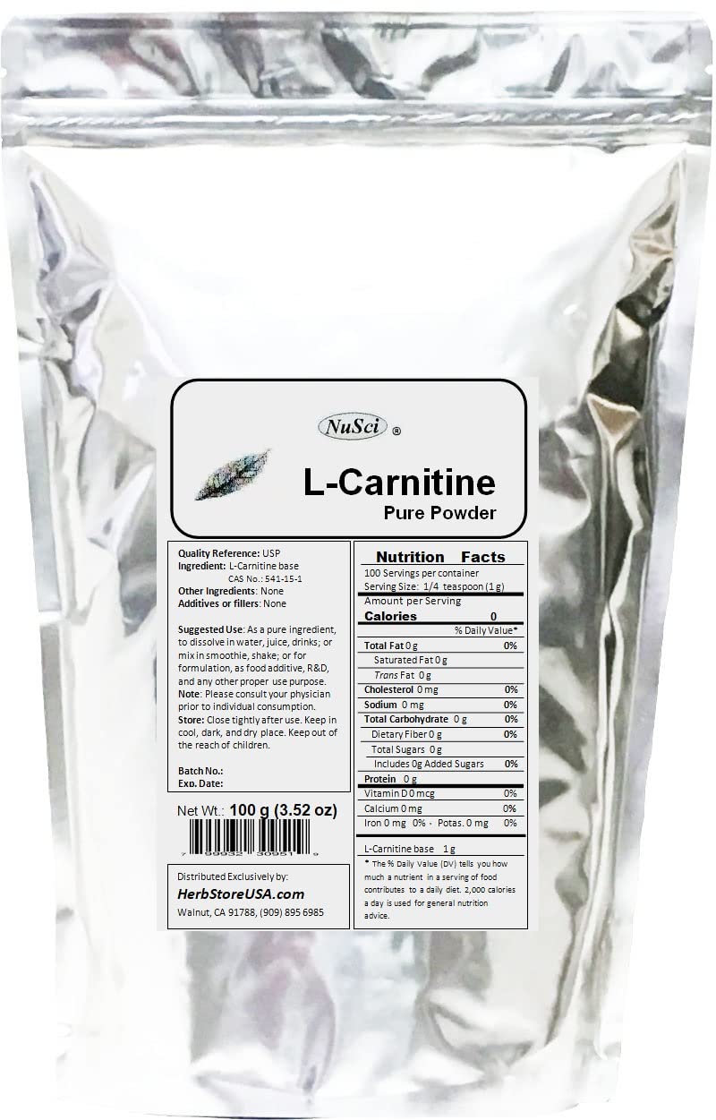 Amazon.com: NuSci L-Carnitine Pure Powder Energy (454g (1.0 Lb)) : Health &  Household