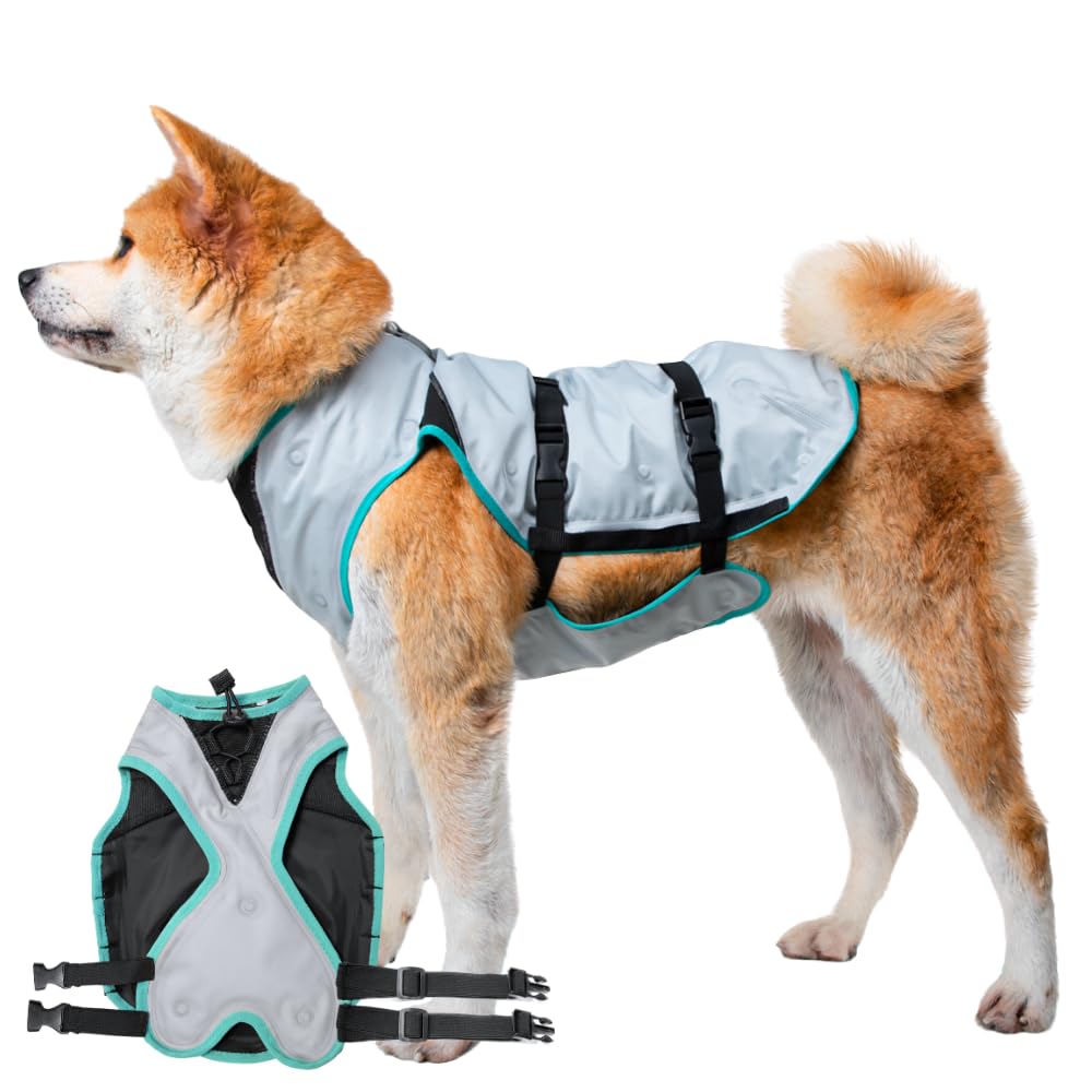 Gilet rafraîchissant pour chien Suitical Dry taille L couleur argent
