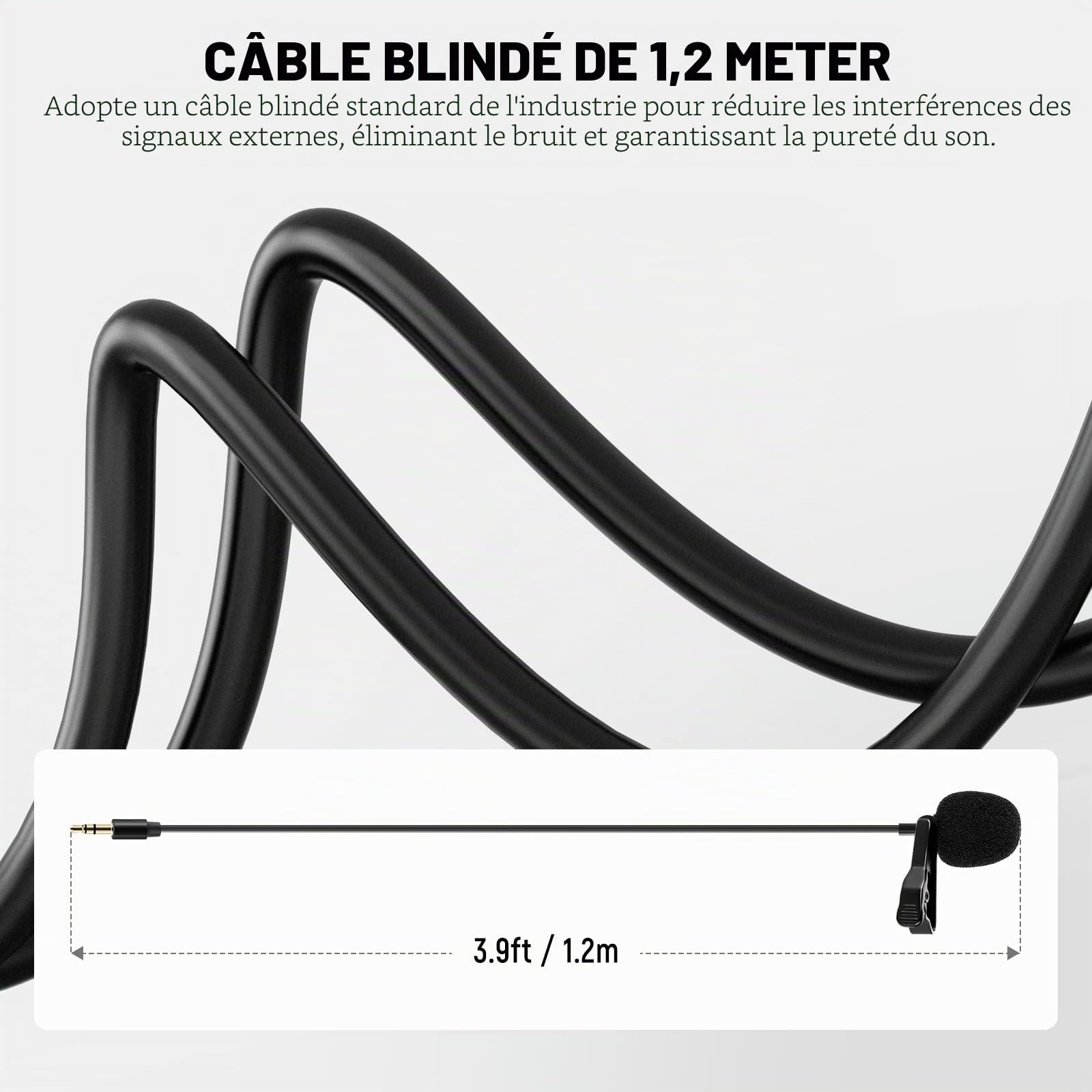 NEEWER Lot de 2 Microphones Cravate à Condensateur Omnidirectionnel Filaire à Clipser pour scène, Youtube en Direct, Compatible avec Rode Wireless GO II 2 DJI l'émetteur de Micro sans Fil, CM5