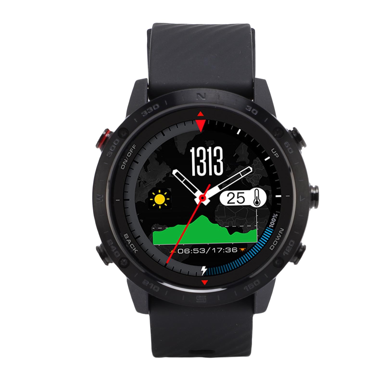 Reloj Inteligente con Barómetro con Sensor de Profundidad, Reloj de Buceo Resistente Al Agua hasta 50 M para Hombres Que Nadan y Practican Snorkel (Grey)