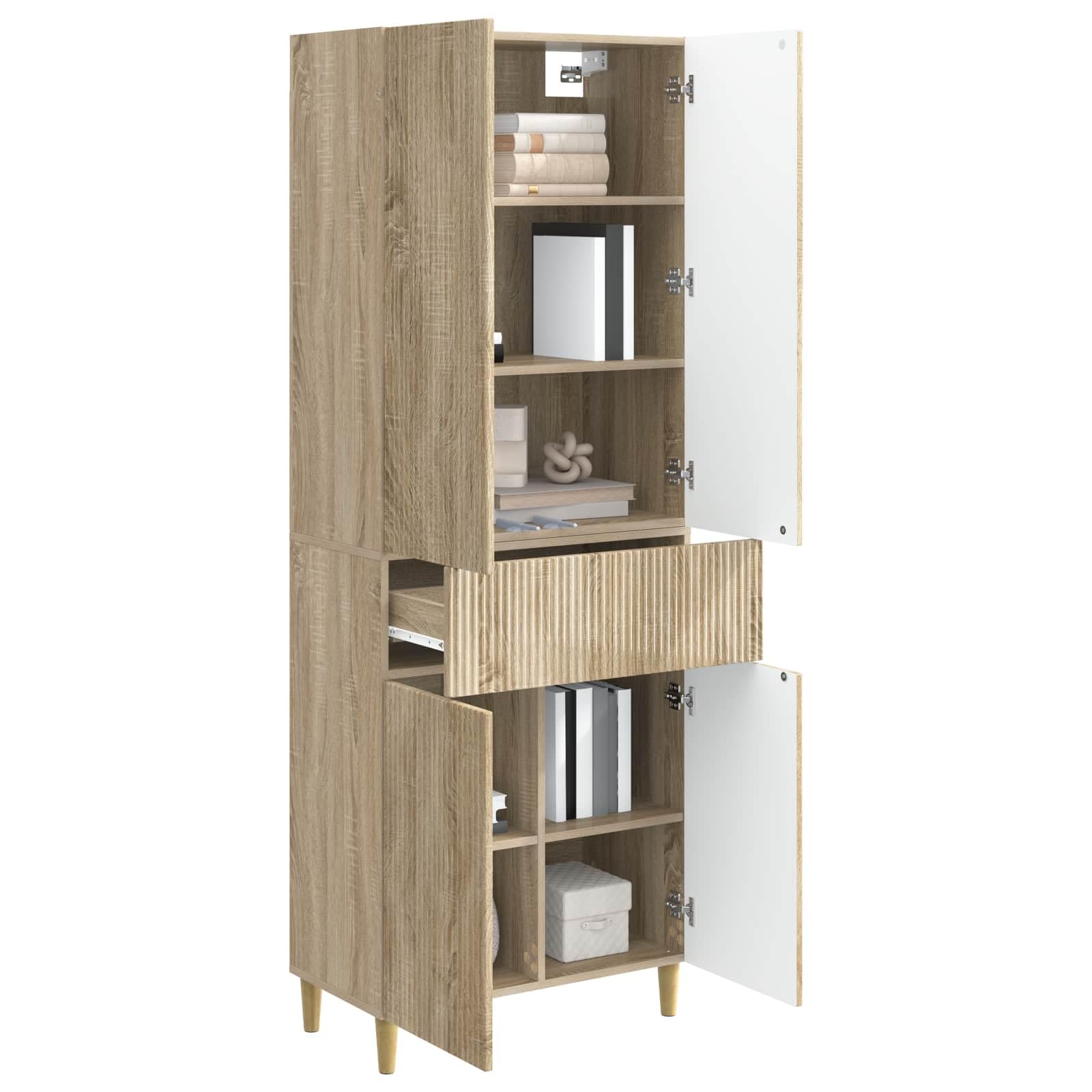 vidaXL Juego de armarios 2 pcs 66 x 34,5 x 90 cm Madera de ingeniería, Conjunto de Muebles Elegante, Multiusos, con arreglo Flexible, decoración Moderna para Sala y área Exterior
