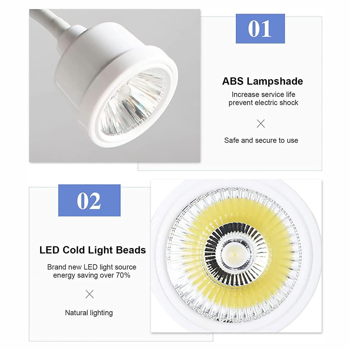 SAAKO Lampada per Visita Medica chirurgica Mobile Lampada per Visita Medica a LED Lampada per Animali Domestici per ginecologia, ambulatorio, stomatologia, otorinolaringoiatria