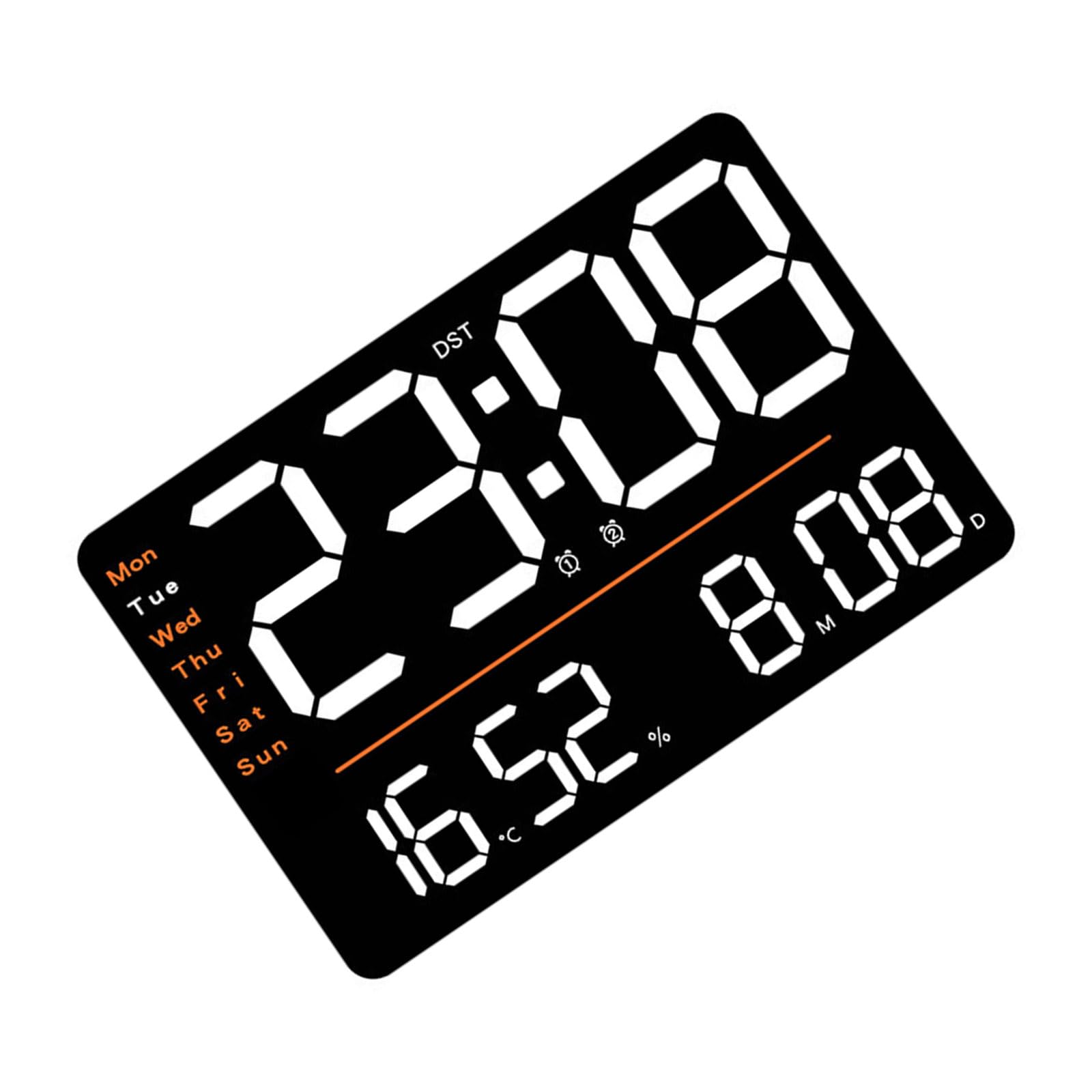 CAZSTYK LED Large Screen Digital Alarm Clock with Temperature Display Brightness Count Down Timer for Living Room Electronic Alarm Clock