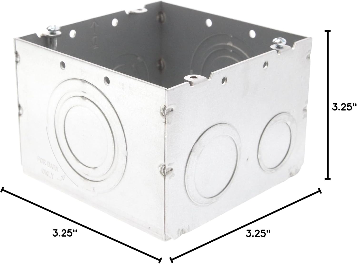 Raco 260 Square Data Box, 3-1/4 In Deep