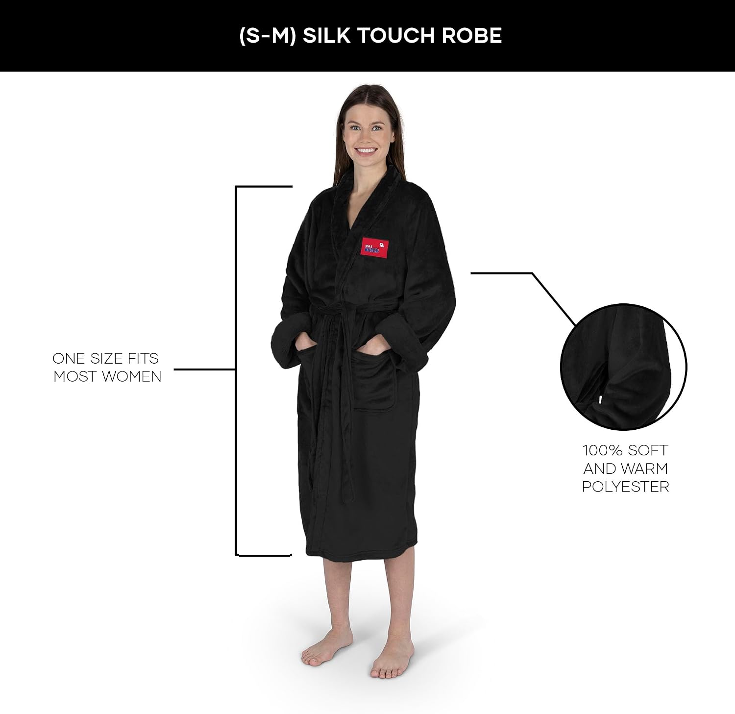 Northwest NASCAR Silk Touch Bathrobe, Officially Licensed Fan Robe, Ultra-Soft Plush Polyester Lounge Wear, Unisex