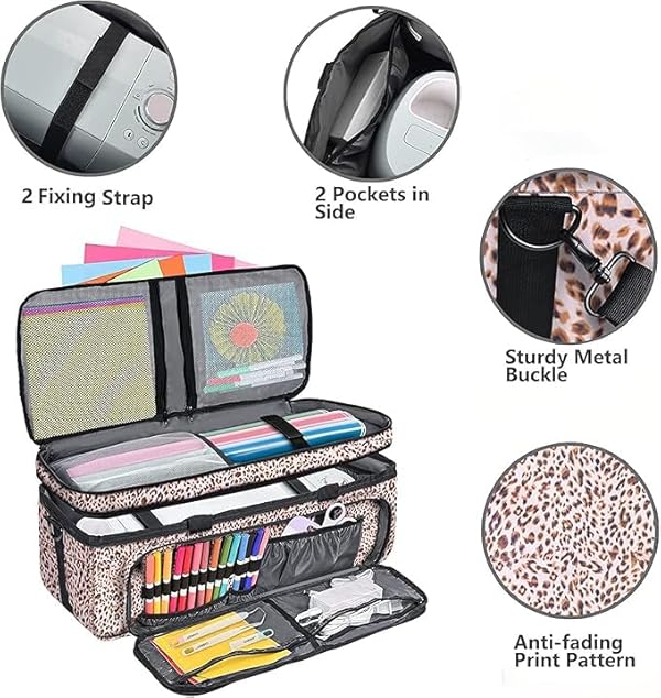 IMAGINING Carrying Case for Circut Maker 3, Maker 4, Double-Layer Machine Bag with Cover for Circut Explore 4, Explore 3, Explore Air 2, Storage Organizer for Circut Accessories and Tools by IMAGINING - Image 3