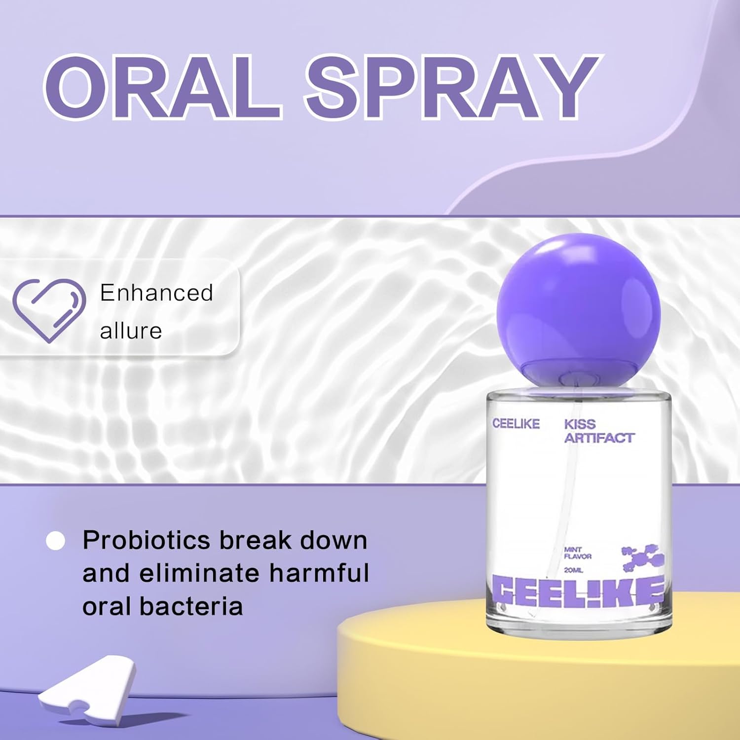 Breevelle Probiotic Mouth Spray,Oral Spray,Probiotic Mouth Freshener with Natural Plant Extracts,Multiple Refreshing Flavors,20ml Portable Bottle for Instant Fresh Breath & Oral Care