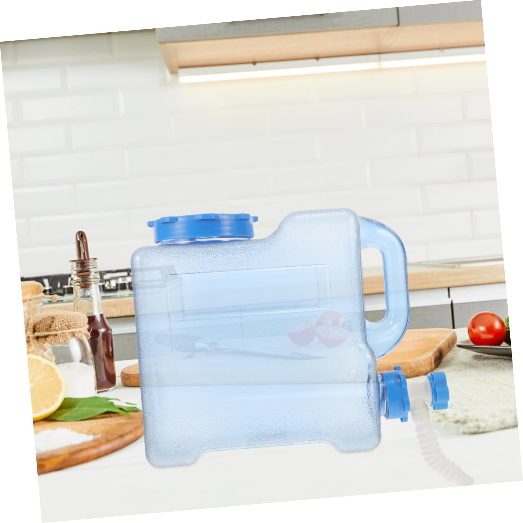 Toyvian Tragbarer Wasserspeicherbehälter 7,5l Auspc mit Auslaufschutz und Leichtem Design für Camping und Heimgebrauch Wasserkanister mit Griff und Wasserhahn