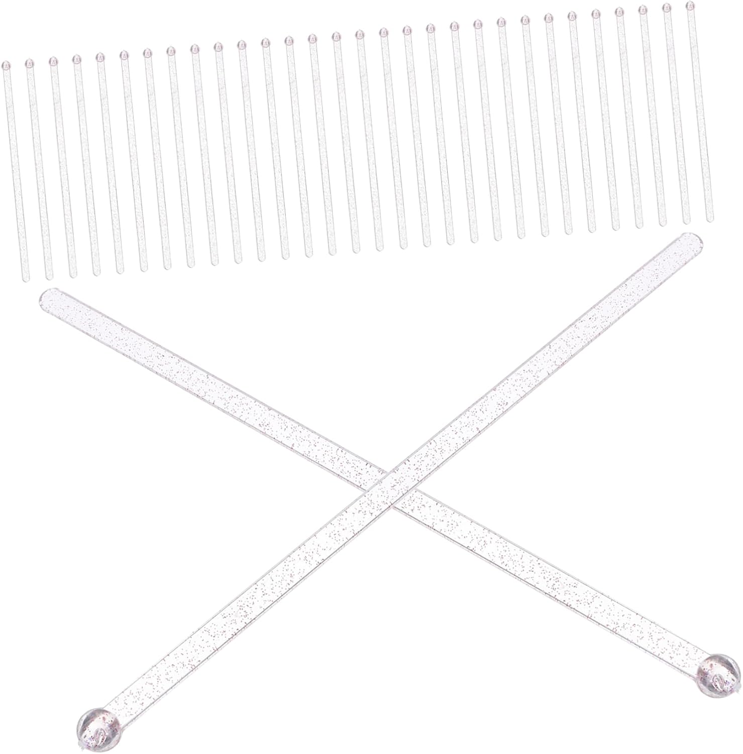 Unomor 100pcs Cocktail Swizzle Sticks for Drinks Elegant Bar Mix Sticks for Tea and Cocktails and Stylish Stirring Bars