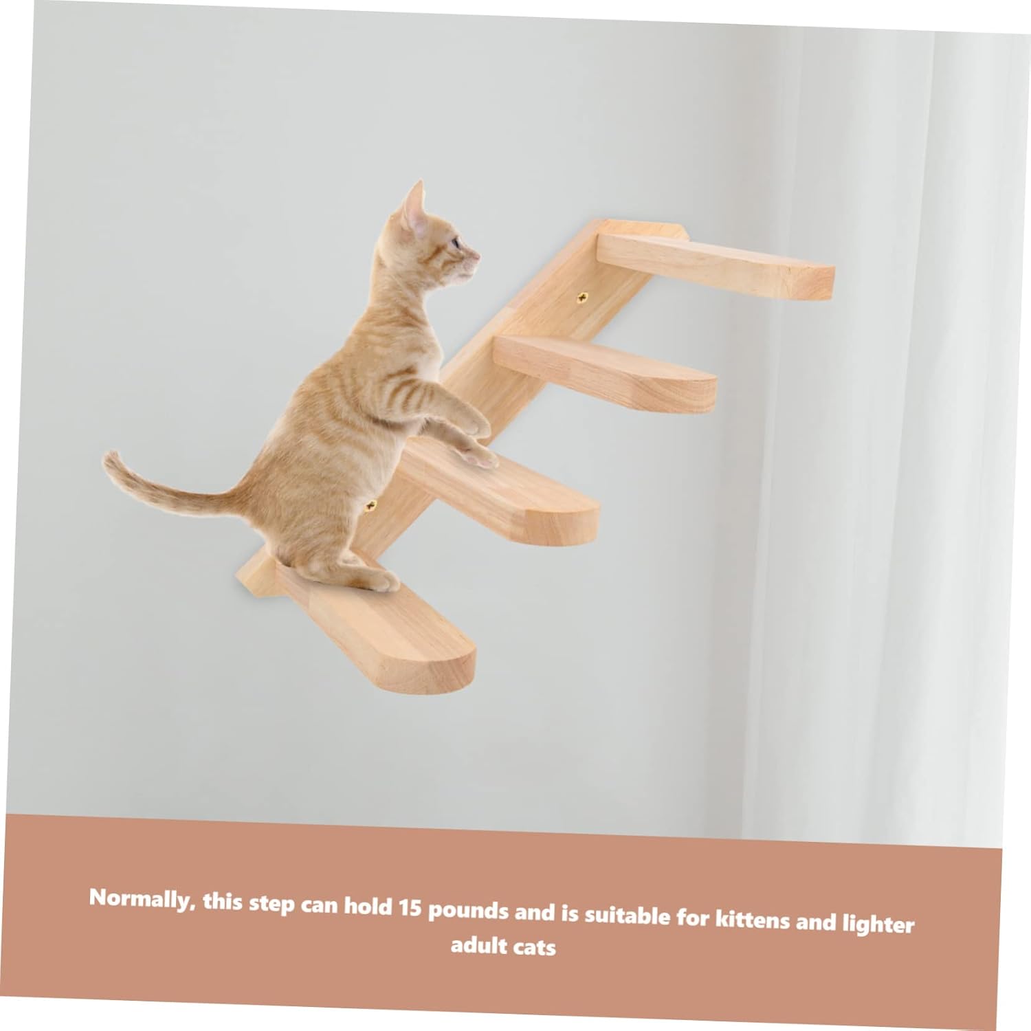 Cat Steps Professional Cat Shelf Indoor Climbing Platform for Kittens Durable Mounted Plaything Keeps Active and Engaged Spaces