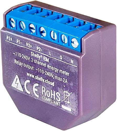 Shelly EM + 1 Pince Ampèremétrique jusqu'à 50A pour mesurer la consommation électrique à la maison - 6