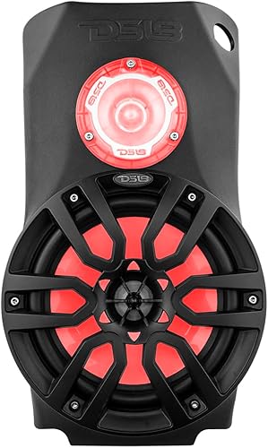 Miniatura 4 de DS18 SLG-WFCC8 - Consola central de cascada con tirachinas vacía para 1 altavoz de 8 pulgadas y 1 tweeter de 3.8 pulgadas, consola central