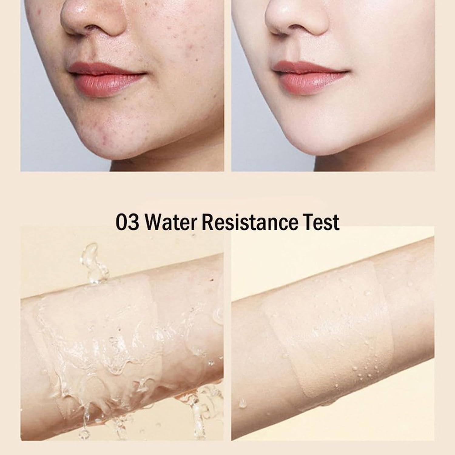 Fondotinta idratante leggero e mat a lunga tenuta UO-DO - Idratante waterproof, leggero e a lunga tenuta per tutti i tipi di pelle (C01 Naturale, Idratante)