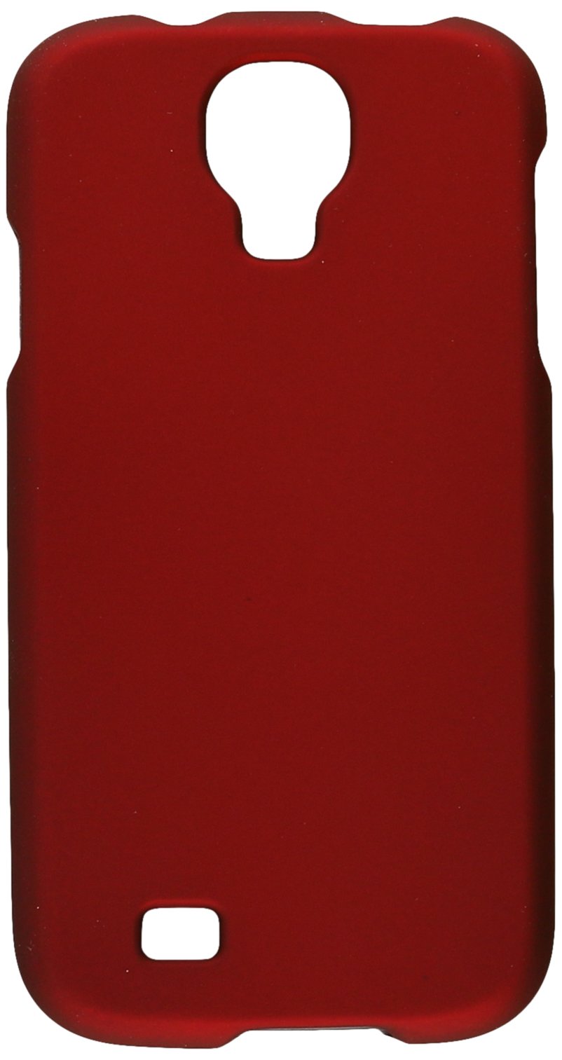 Luxmo CRSAMSIVRD Unique Durable Rubberized Crystal Case for Galaxy S4 - Retail Packaging - Red