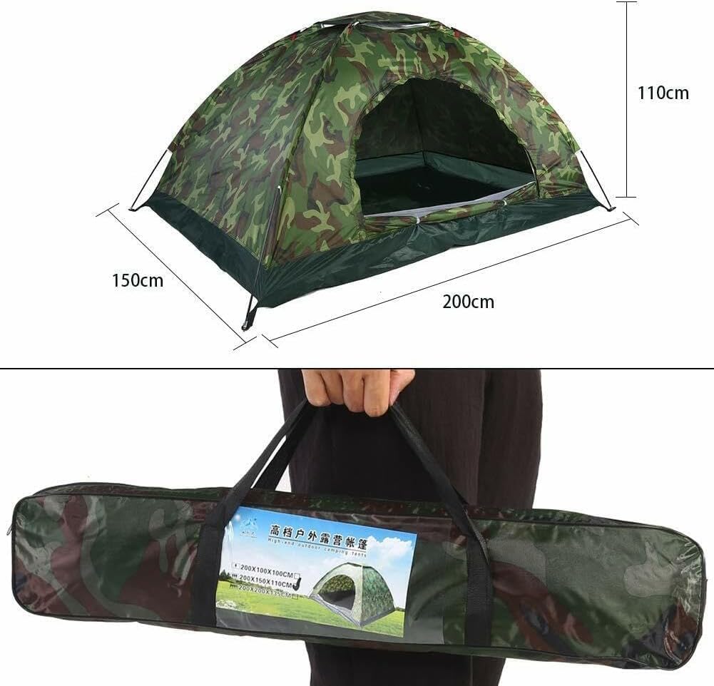 Pop-Up Wurfzelt für 3–4 Personen, wasserdichtes Camping Zelt, leichtes Schnellaufbau Einwand-Zelt, tragbares Outdoor Zelt für Strand, Festival, Wandern & Camping