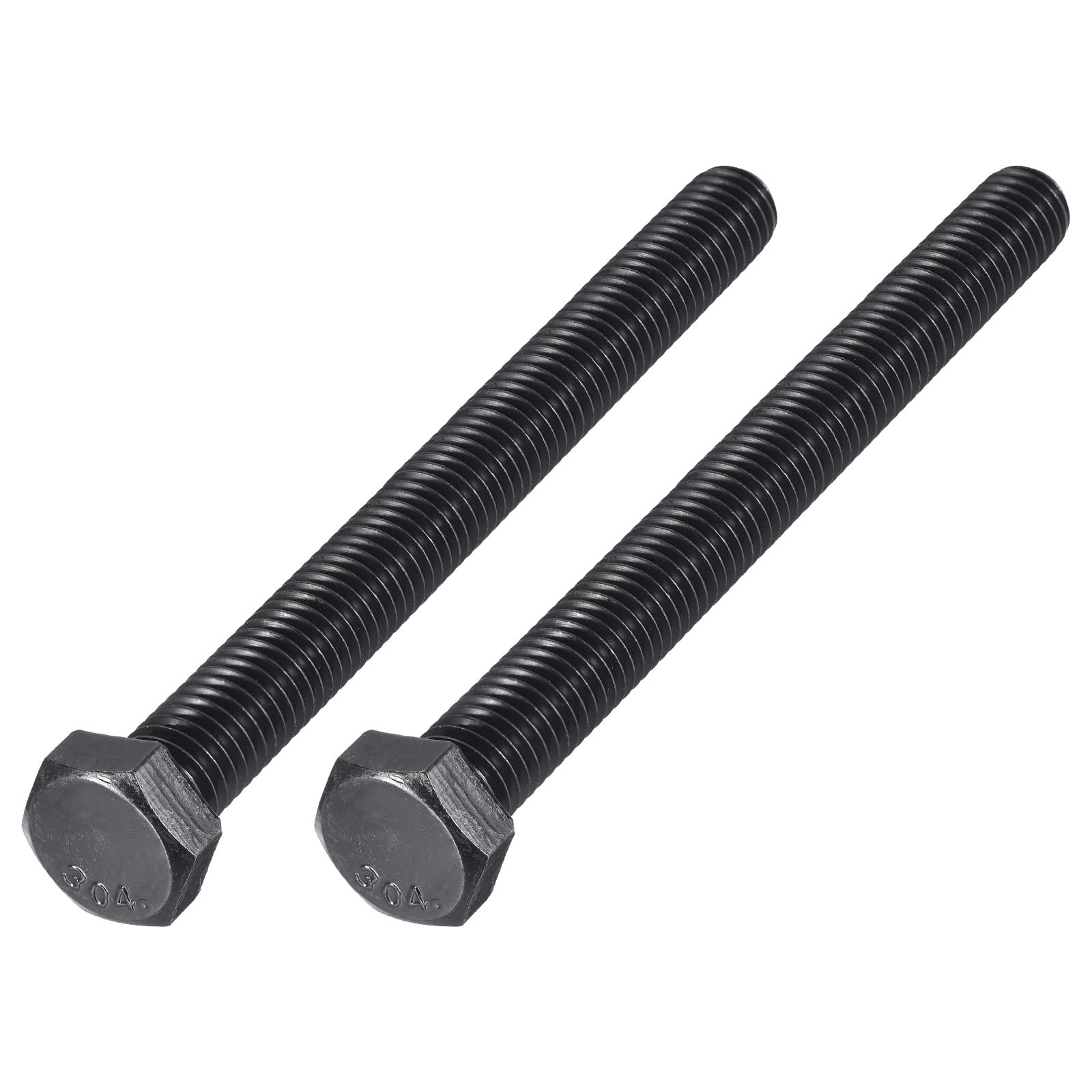 METALLIXITY Hex Head Bolts (1/2-13 x 5-1/2") 2Pcs, 304 Stainless Steel 18-8, Fully Threaded, External Hex Drive