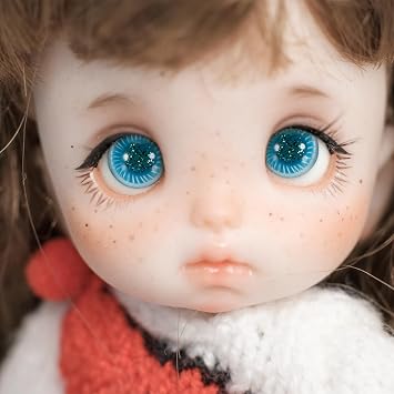 YOKIVE 1 Pair 12mm Eyeballs for Crafts, Glass Realistic Round Craft Eyeballs Handmade Fake Doll Eyes, Great for Doll Halloween Party Horror Mask DIY Decorations (Brown)