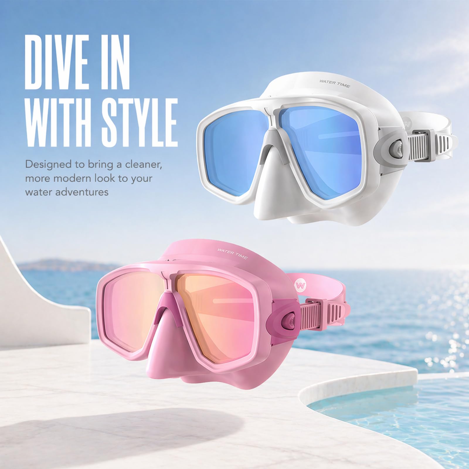Sprzęt do nurkowania na czas wodny dla dorosłych, zestaw do snorkelingu z przeciwmgielną panoramiczną maską do nurkowania i wodoodporną konstrukcją, maska do nurkowania dla dorosłych do nurkowania i