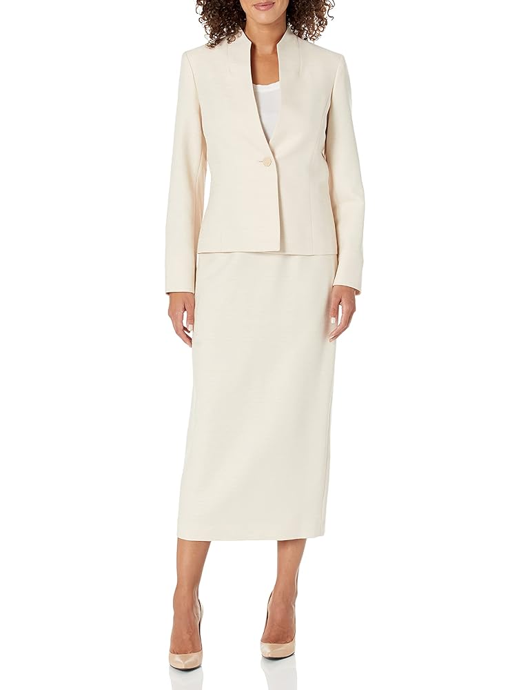 Amazon.com: Le Suit Women's JKT/Skirt Suit, LT Gold