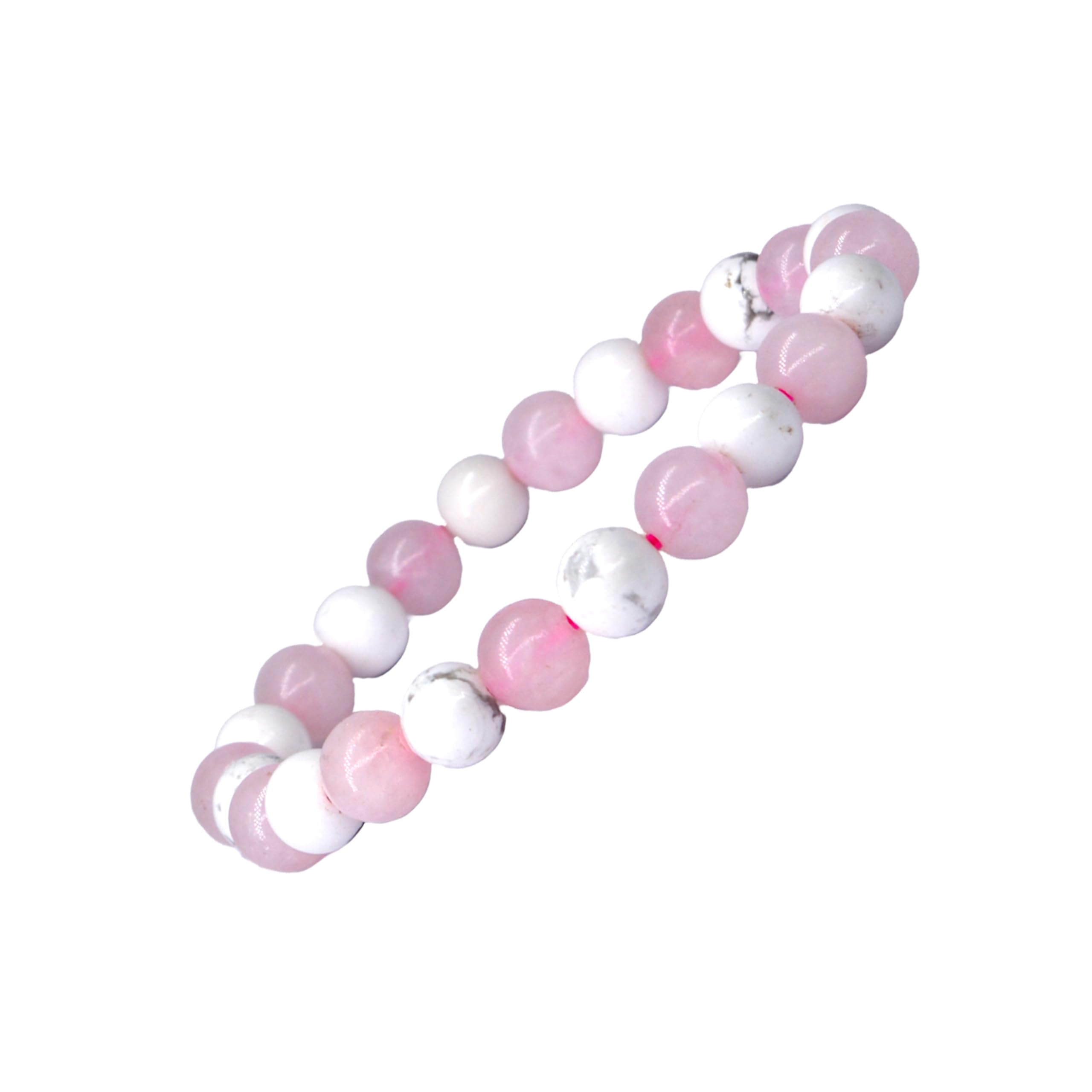 Seetara Rose Quartz Crystal Bracelet with Howlite Crystal, 8-MM Beads Bracelet - Men & Women - Balances Soul Body, Mind, Fashion & Spirituality, Removes Negative Energy (B0BSH99P87) Amazon Price History, Amazon Price Tracker
