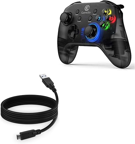 BoxWave Cable compatible con GameSir T4 - DirectSync - USB 3.0 A a USB 3.1 tipo C, cable USB C de carga y sincronización - 6 pies - Negro