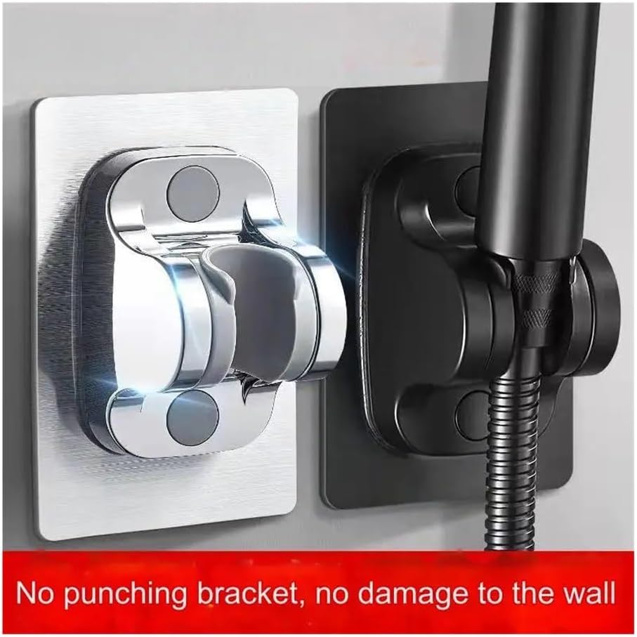 Shower Head Holder Shower Head Holder, Shower Bracket Holder No Punching Adjustable Bathroom Accessories Multicolor Pack of 1/2/3(Gray,3PCS)