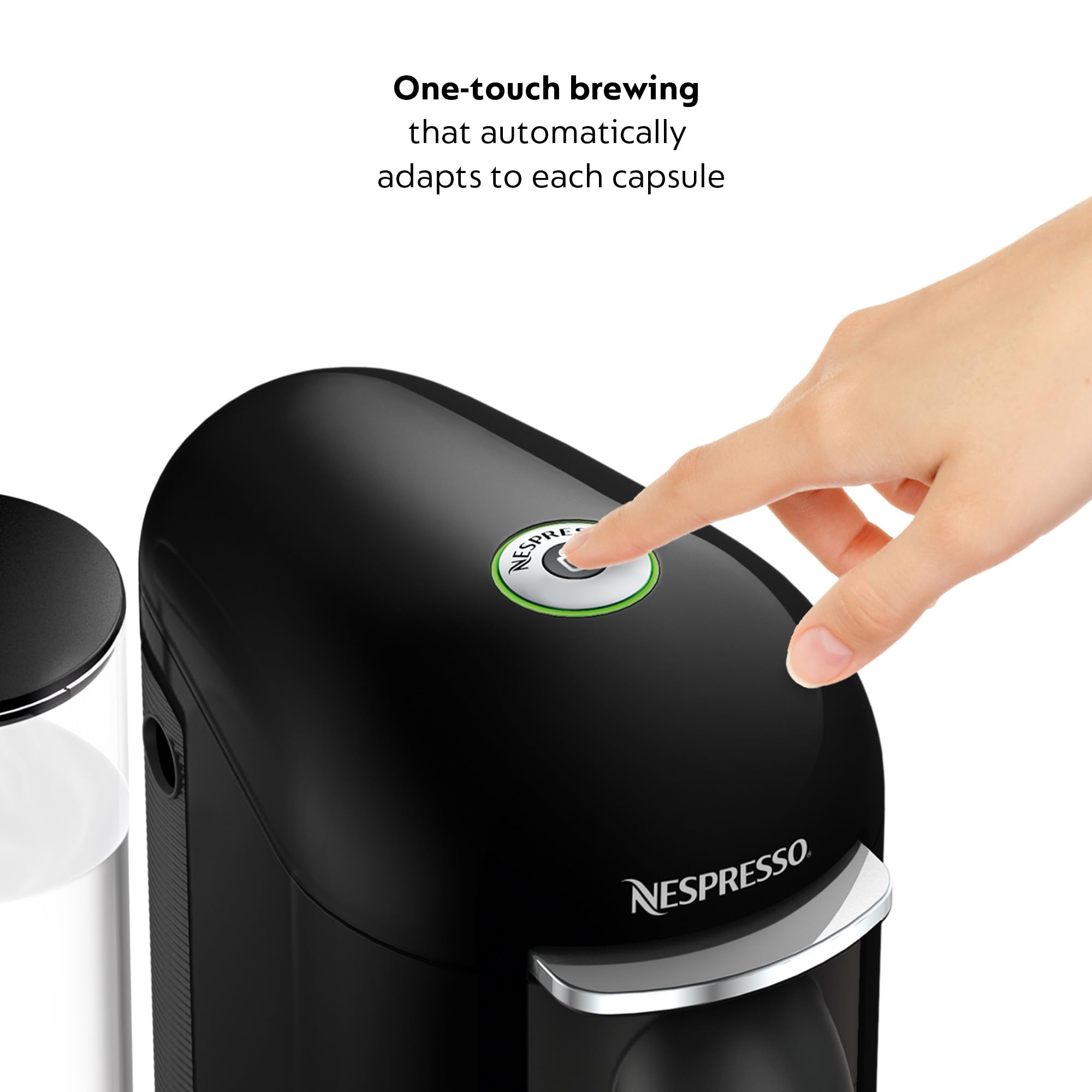Nespresso Vertuo Plus Deluxe Coffee and Espresso Maker by Breville Piano Black with Aeroccino Milk Frother product thumbnail 3