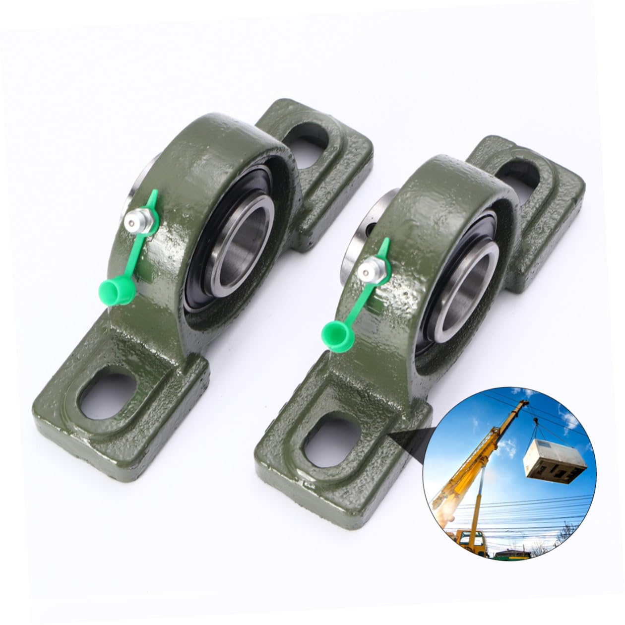 4pcs Cast Iron Pillow Block Bearings Ucp205-16 25.4mm Bore Self-aligning Vertical Outer Spherical Bearings Low Noise for Industrial Shaft Support