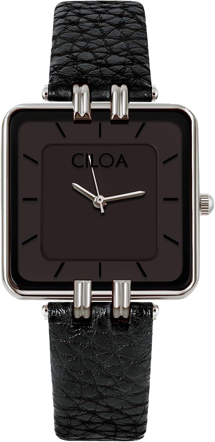 Women's Leather Strap Watch Dainty Elegant Gold Watches for Women Classic Casual Fashion Square Ladies Watch Gifts Present for Her