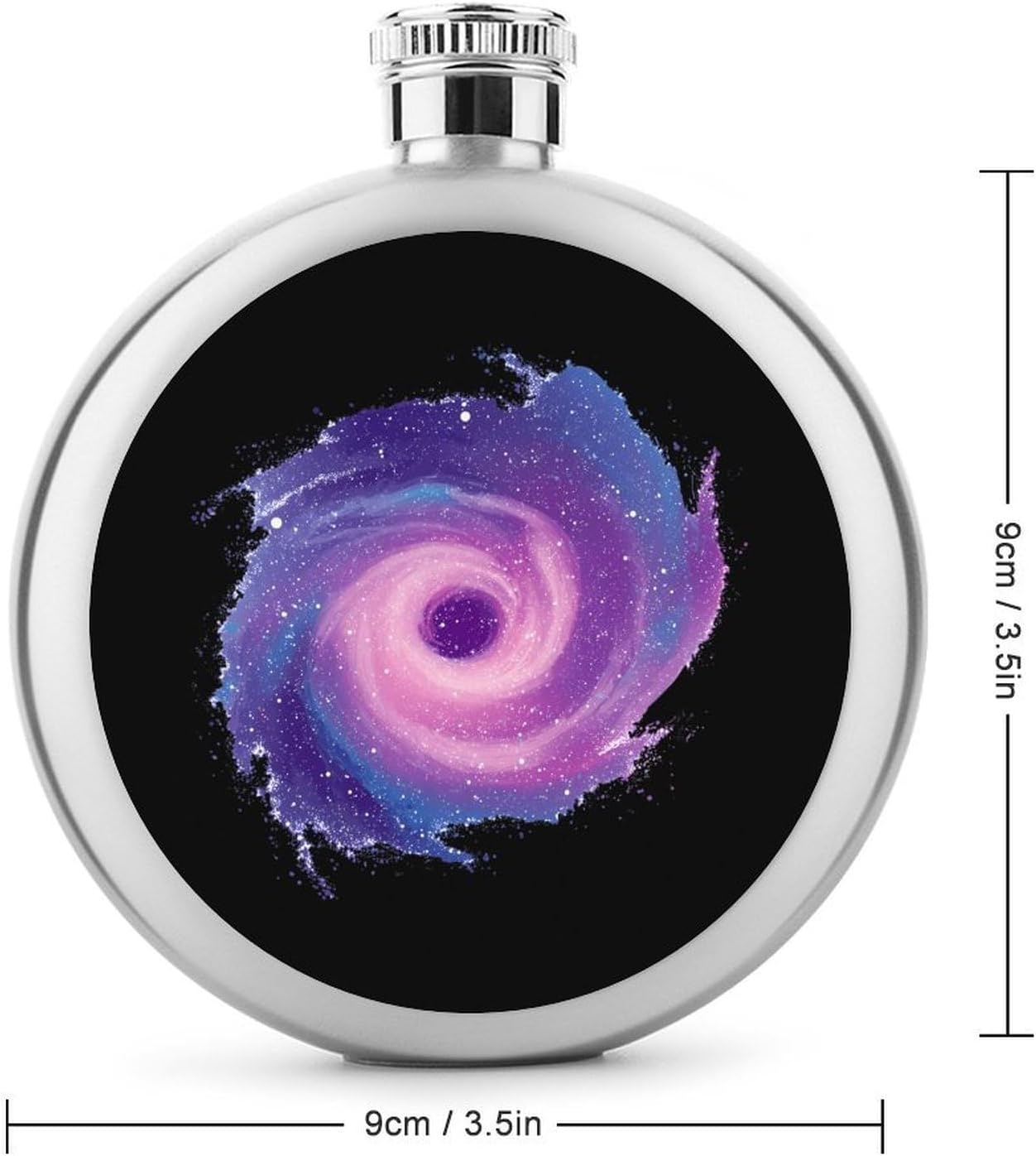 Bisexual Swirling Galaxy Round Flasks for Liquor Leak Proof 5oz image 2