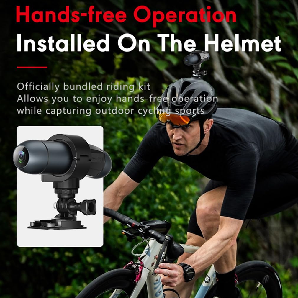 KANDUO XRC TECH - Cámara de acción deportiva de doble cabeza 2K+2K, IP66, impermeable, WiFi, para motocicleta, bicicleta, grabadora de video delantera y trasera con aplicación WiFi, control remoto
