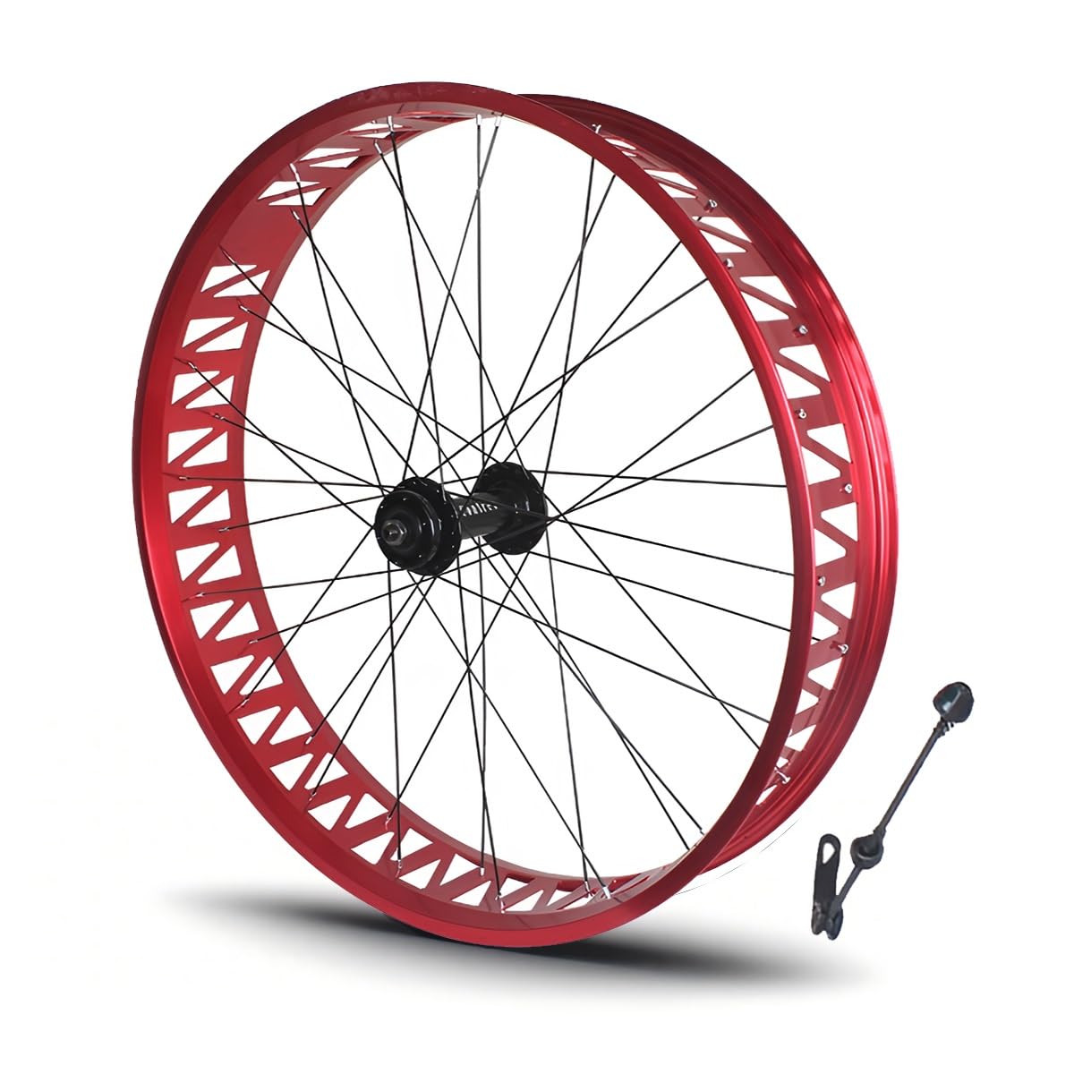 FKXSXAZ Snow Bike Front Rear Wheels 26in X 4.0/4.9''Fat Beach Bikes Wheelset Aluminum Alloy Rims 36 Hole Bearing Cassette Hub Disc Brake QR 135/190mm Wheel Set For 7-10s Freewheel E-Bike
