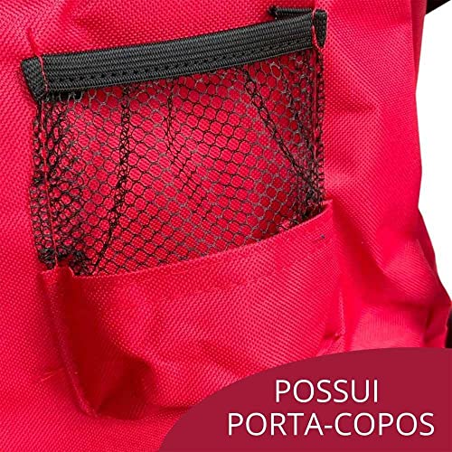 Carrinho Dobrável Camping Articulado Importway IWCDCAC Verm.