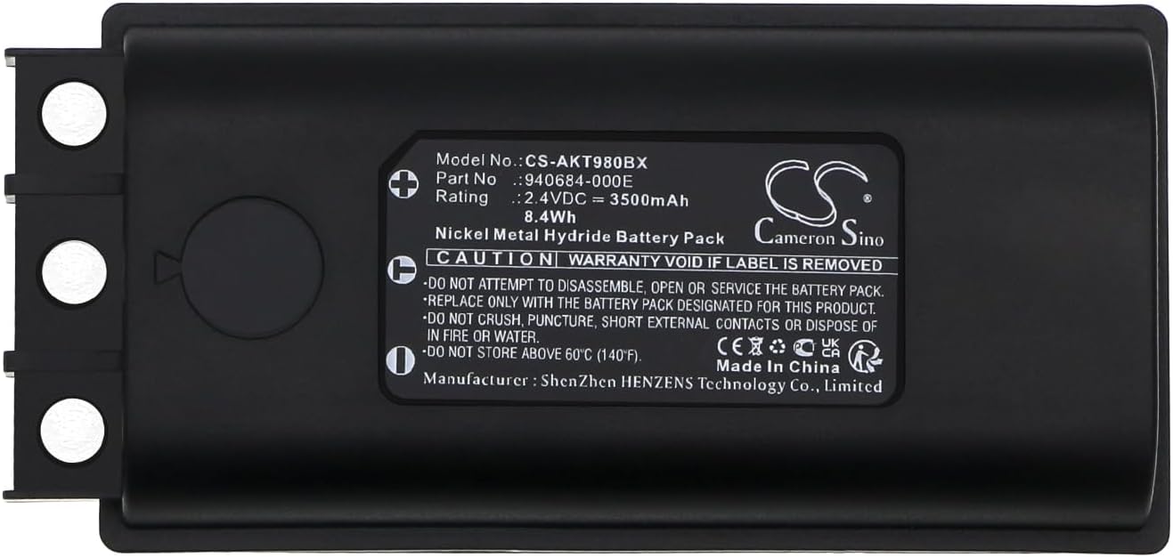 Replacement Battery for 200J Transmitters, MC98 Transmitters PN: 170.2151, 940684-000, 940684-000E 3500mAh / 8.4Wh