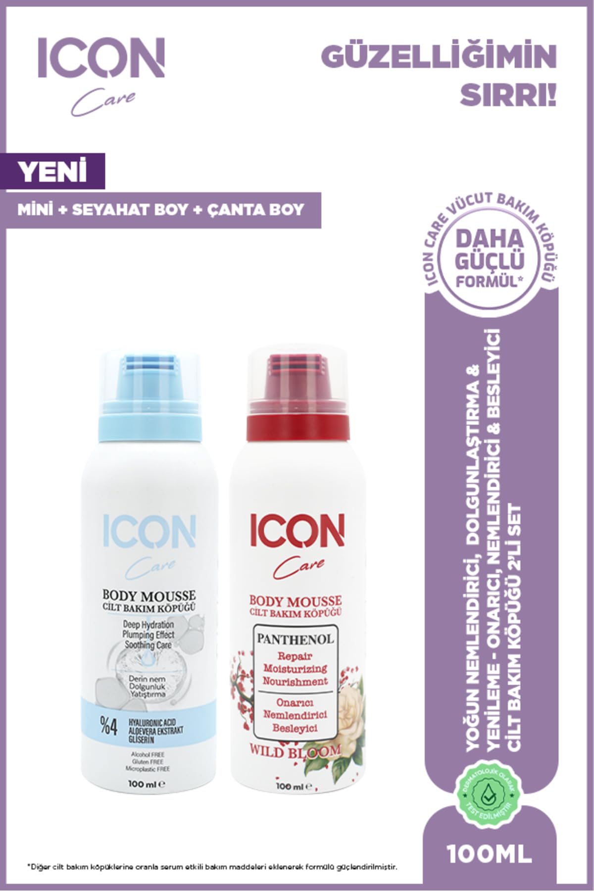 ICON Care Cilt Bakım Köpüğü Hyaluronıc Acıd & Wıld Bloom 100 ml