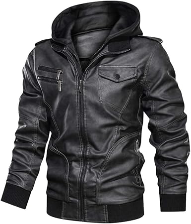 ジャケット・アウター archive hoodie leather jacket darkwear
