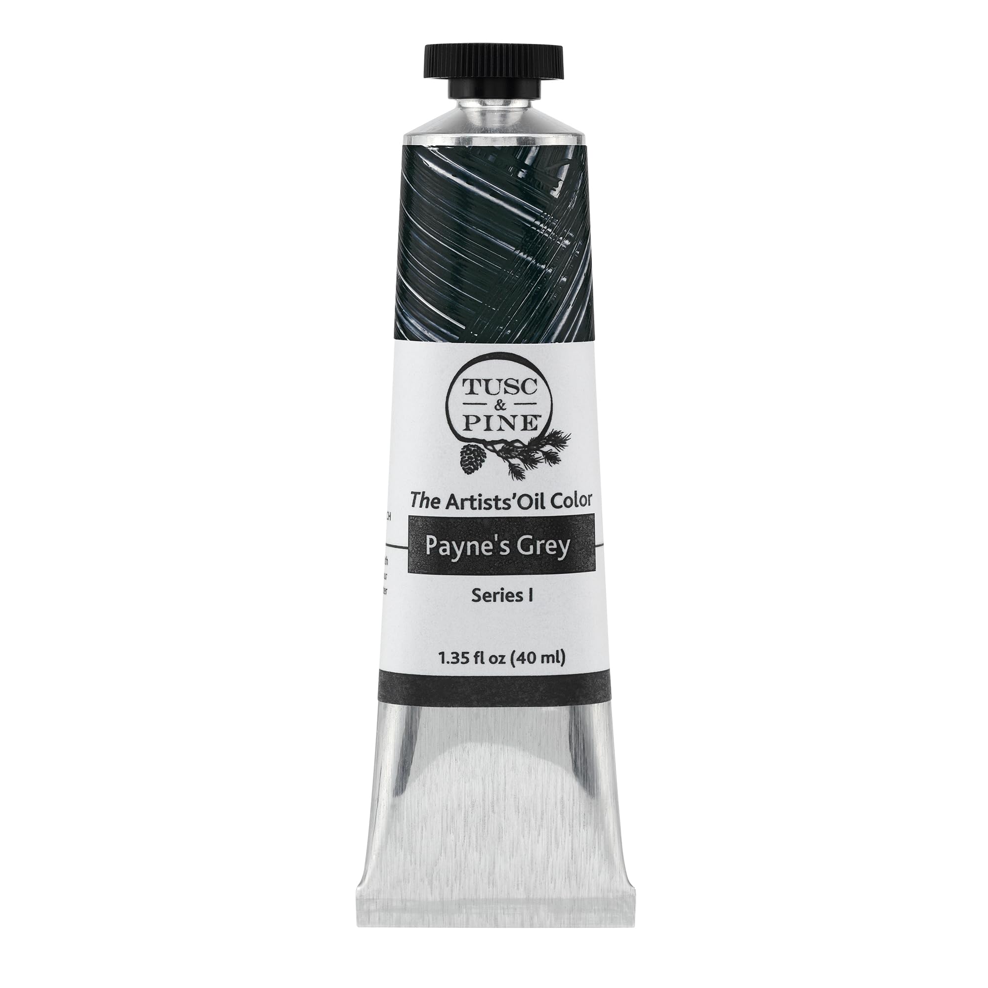 Tusc & Pine Artist Oil Paint - Payne's Grey, 40 ml, Non-Yellowing, Rich & Creamy Consistency, Maximum Pigment Load, Small Batch Milled Oil Paints Made