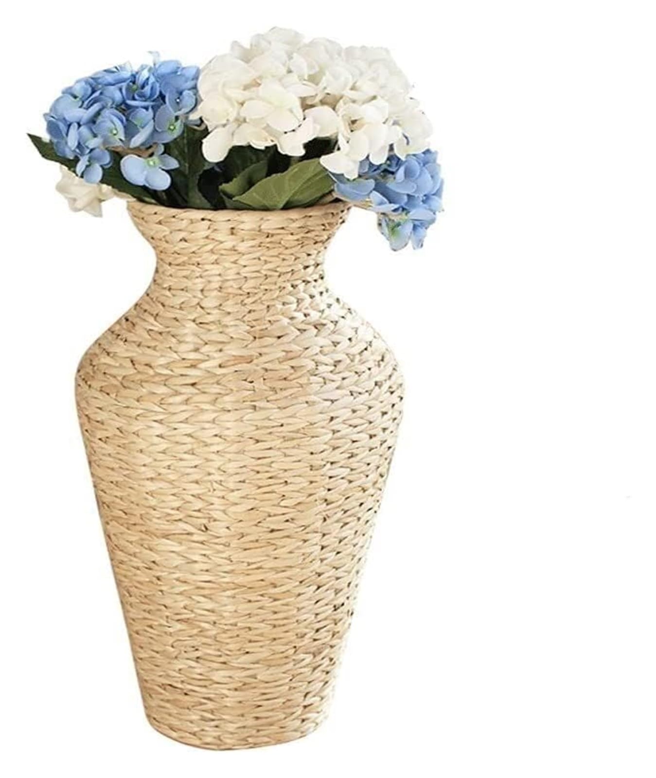 SnamicE Vase Tabletop Flower Vase Modern Vase Handmade Straw Floor Standing Flower Vase, Flower Arrangement Container Office Vases for Flowers,