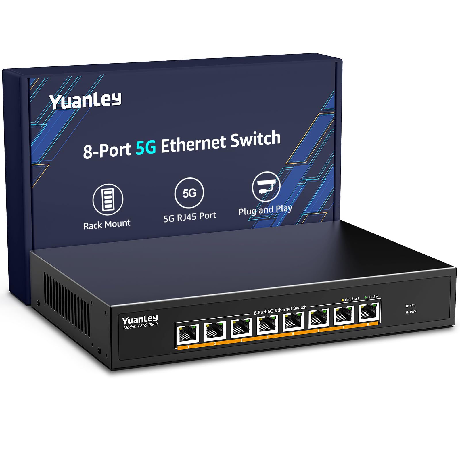 YuanLey 6ポート 10G イーサネットスイッチ｜4×…