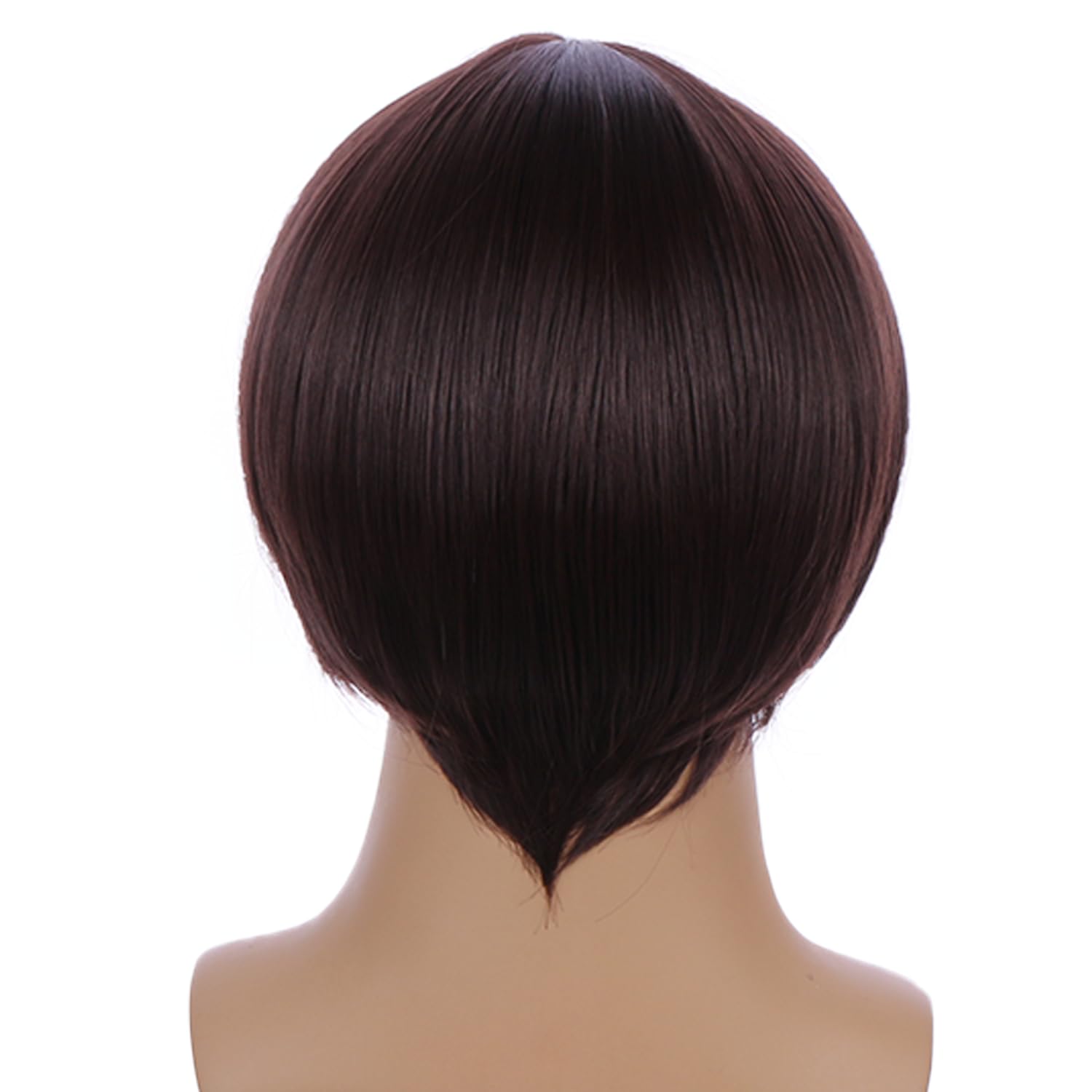 PATTNIUM Dark Brown Mushroom Wig Boys Short Brown Bowl Cut Wigs Synthetic Wigs for Halloween Cosplay Party Costume