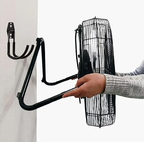 Miniatura 2 de zoele Wall Mounting High Velocity Floor Fan Bracket, Wall Mount Industrial Grade Floor Fan Hook Hanger, Wall Fan Support Hook kit (Black)