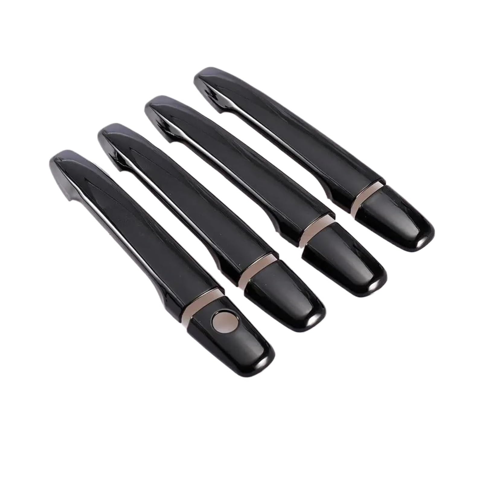 Hckclmbmzw Black For Outlander Sport Rvr/Asx 2008-2020 Glossy Carbon Fiber Door Handle Cover Sticker Styling Overlays Door Handle Cover(Black)