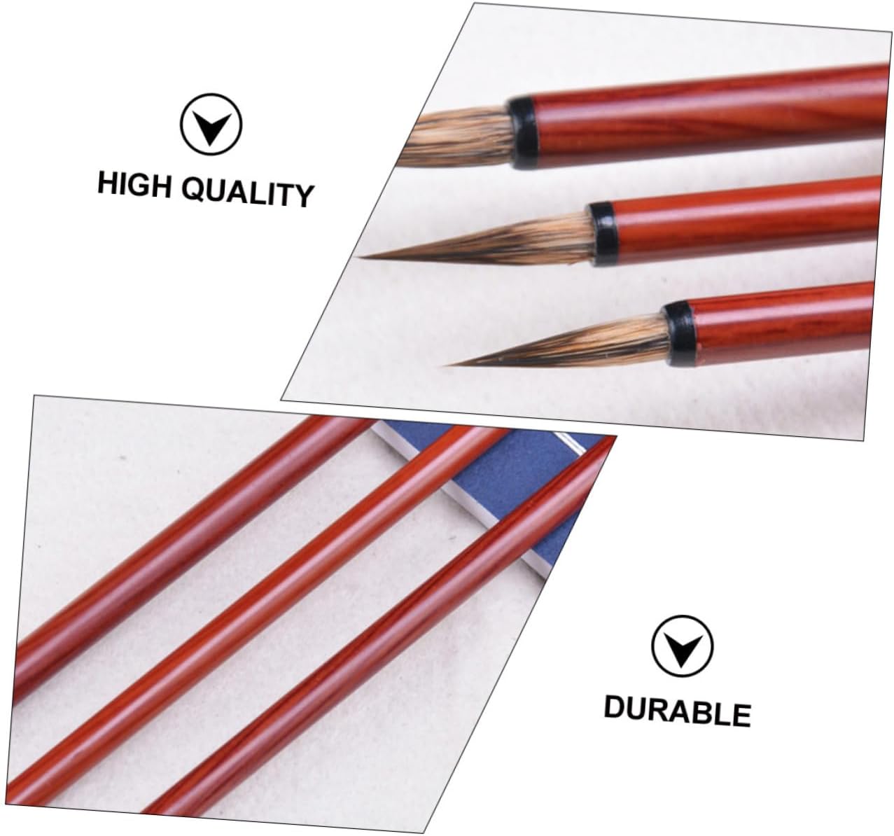 2pcs Professional Chinese Calligraphy Brush Set for Beginners Handmade Sumi Brushes for Painting Writing and Art Projects Includes Fine Tips for Detailed Work